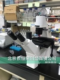 国产倒置显微镜安装于清华大学